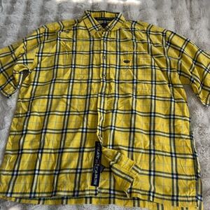 Phat Farm‎ Y2K Mens XL Plaid Button Up Short Sleeve Shirt 2000's